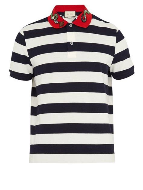 gucci polo snake replica|gucci navy striped polo shirt.